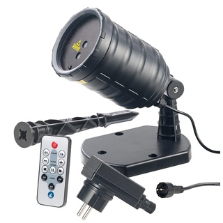 Lunartec Star Shower: Laser-Projektor mit Sternenregen-Lichteffekt, Fernbedien., Timer, IP65 (Projektor Weihnachten, Laser Projektor Weihnachten, Garten LED Deko Beleuchtung)