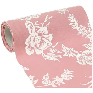 F. Stumpf GmbH Tischläufer Tischläufer Rosa Blumenmuster Baumwolle 15cm x 3m rosa