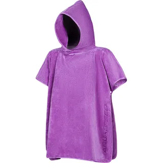 Aqua Speed Poncho Handtuch Kinder Mädchen 2-5 Jahre | Bademantel mit Kapuze schnelltrocknend | Badeponcho | Mikrofaser | lila 09 | Gr. 70 x 120 cm