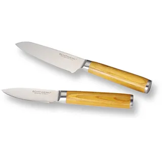 Messer-Set ECHTWERK Kochmesser-Sets beige (natur) Küchenmesser-Sets Damazener, (Santokumesser Schälmesser inkl. Aufbewahrungsbox)
