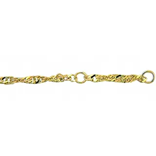 Fußkette ADELIA ́S "Damen Goldschmuck 333 Gold Singapur Fußkettchen 25 cm", gold, Fußketten, Damen, Gold, 25 cm 333 Gold Goldschmuck für Damen