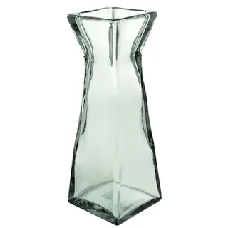 Glasvase, Blumenvase Pyramid massives Glas, Bodenvase, groß, für Pampasgras, 30 cm, Klar