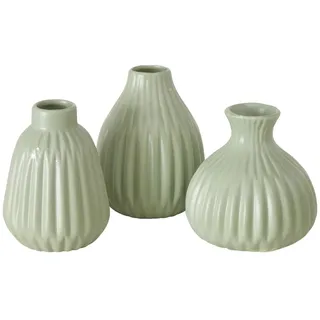 BOLTZE Vase aus Porzellan H12cm Salbei