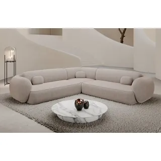 Sofa Dreams Ecksofa Altea L Form Polsterecke, Eckcouch, Lounge Design, 4-Sitzer, Strukturstoff Bezug in Beige beige
