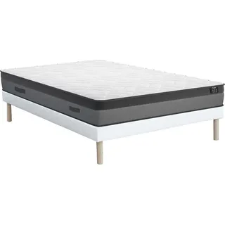 Set aus Lattenrost und Matratze mit Taschenfederkern und Formgedächtnis ILLUSION von YSMÉE - 160 × 200 cm - Weiß