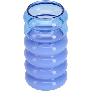 Design Letters - Bubble - 2 in 1 Vase & Kerzenhalter, H 13,5 cm, blue / milky blue