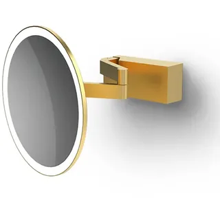 Decor Walther Kosmetikspiegel Vision R 5× LED-Schminkspiegel IP44 Dim-to-Warm Badezimmer, 5-fach Vergrößerung goldfarben
