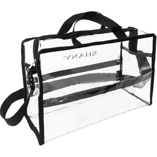SHANY Transparente PVC wasserabweisend Reisetasche – Große durchsichtige Tasche mit verstellbaren Schultergurten und Reißverschlusstaschen