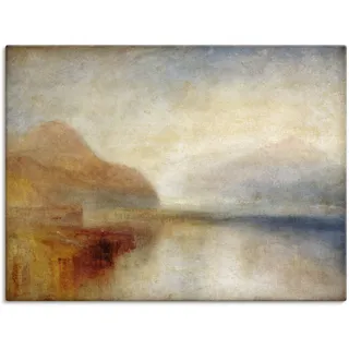 Leinwandbild ARTLAND "Monte Rosa. Um 1835/40" Bilder Gr. B/H: 80 cm x 60 cm, Berge, 1 St., braun Leinwandbilder