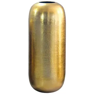 Wohnling Bodenvase WL7.465 Vase 60 cm Aluminium Gold Blumenvase XL Wohndeko Groß (Elegantes Wohnaccessoire für stilvolle Räume), Große Vase mit moderner Ausstrahlung goldfarben