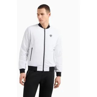 EA7 für Herren. 8NPB12_PN7LZ Bomberjacke aus hochwertigem technischen Gewebe in Weiß (XL), Lässig, Polyester