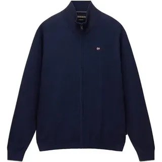 NAPAPIJRI Herren Strickjacke - DAMAVAND, Wolle, Stehkragen, Regular Fit, Größe 3XL in Blau Blau