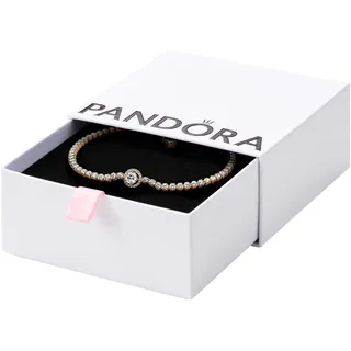 Pandora Funkelnder Kranz Tennisarmband goldfarben 569416C01-18 Größe 18