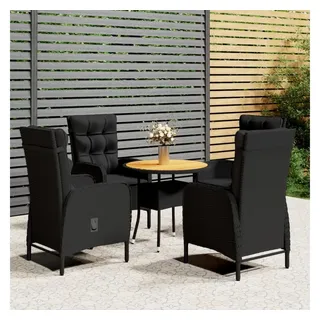 vidaXL Garten-Bistro-Set 5-tlg. Schwarz