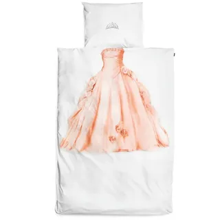 Snurk Bettwäsche Prinzessin pink Motiv Kinder Fotodruck Kostüm Königin weiß Perkal, Größe:135 cm x 200 cm