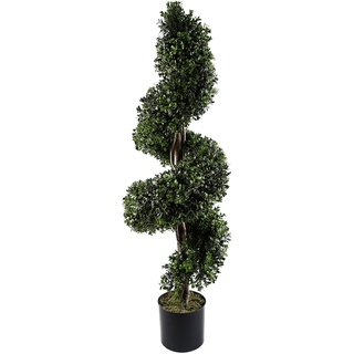Leaf Geschützter künstlicher Formschnittbaum, 120 cm, Buxus Spirale, UV