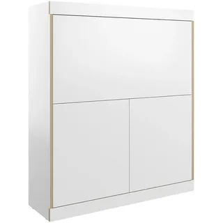 Müller Small Living - Flai Home-Office Sekretär, klein, CPL weiß