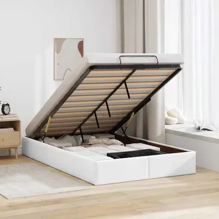 vidaXL Ottoman-Bett 120 x 200 cm Weiß