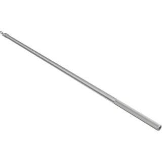 Interdeco Schleuderstäbe/Gardinenstäbe (2 Stück) Silbergrau aus Aluminium für Gardinen/Vorhänge, Simply, 75 cm