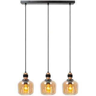 LUCIDE Ilona 3-flg. 70 cm Glas creme/amber