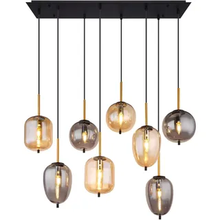 GLOBO Blacky 8-flg. 34 cm rechteckig schwarz matt