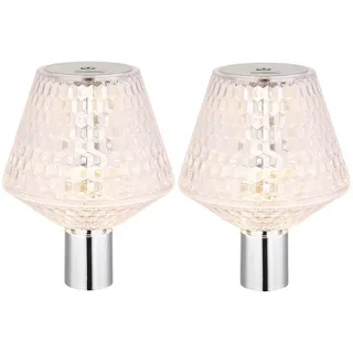 GLOBO Flaschenlampe Kristallleuchte Transparent 2 St.