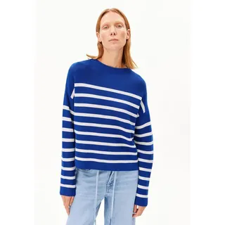 ARMEDANGELS Merinaa Stripes Pullover blau / weiß XS