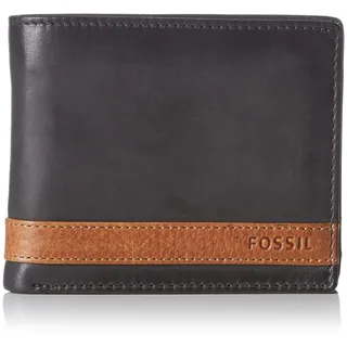 Fossil Brieftasche für Herren Quinn, 100% Leder Bifold schwarz 11,4 cm L x 2,5 cm B x 9,5 cm H ML3653001 - 2.5x9.5x11.4 cm (B x H x T)
