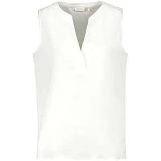 Gerry Weber Damen Bluse Tunika Shirt Leinengewebe White - 44