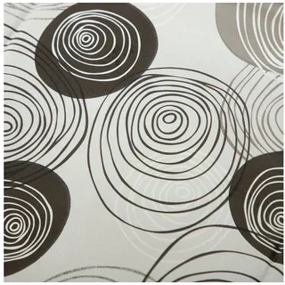 Haus und Deko Tischdecke Wachstuch Tischdecke Kreise weiß schwarz oval abwaschbar Gartentischde (1-tlg) weiß 160 cm x 220 cm