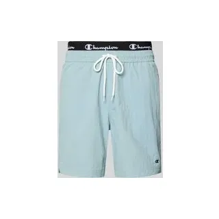 Badehose mit Label-Details und Gesäßtasche, Aqua, XL