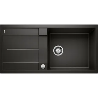 Blanco Metra XL 6 Silgranit Schwarz 1000 x 500 mm Drehknopfventil