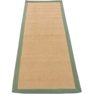 Läufer CARPETFINE "Sisal" Teppiche Gr. B/L: 75 cm x 300 cm, 5 mm, 1 St., grün Küchenläufer