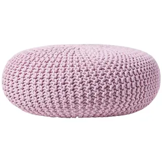 STRICK-POUF rosa, Bodenkissen rund 70/70/23 cm