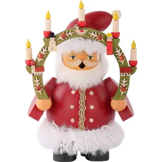 Müller GmbH Räuchermann Weihnachtsmann mit Kerzenbogen 16 cm