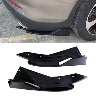 FCNNYBF 2 Stück Auto Heckspoiler für Audi A5 Sportback 8TA 2009-2011 2012 2013 2014 2015 2016, Wrap Angle Lip Spoiler Auto Heckstoßstangenlippendiffusor Lippe Splitter Auto Zubehör,Bright Black