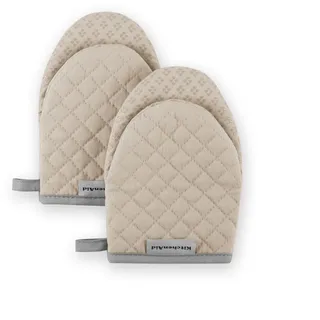 KitchenAid Asteroid Mini-Ofenhandschuh, 14 x 20,3 cm, Milchshake, 2 Stück