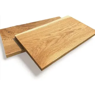 Regal in Eiche massiv, farblos geölt, gerade Kanten, Stärke 2,5cm, Holzboden, Ablage Eiche, inkl. Befestigung, Ablage aus massivem Eichenholz, Wandregal (40x25cm)