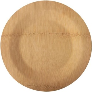 Papstar, Einweggeschirr, Bambus-Teller "pure", ungeteilt, 280 mm, 10er (10 x)