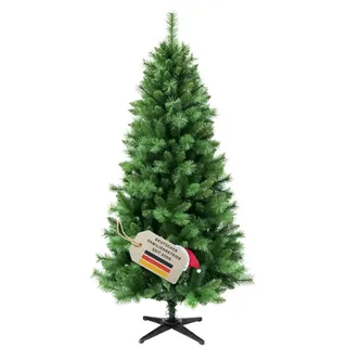 RS Trade Schmaler künstlicher Weihnachtsbaum 1101 Colorado 180 cm Grün mit Metallständer, Christbaum künstlich, Kunsttannenbaum, Klappsystem, schwer entflammbar, einfacher Aufbau, für Allergiker