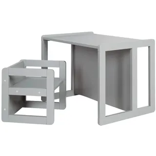Roba Kindersitzgruppe, Grau, Holzwerkstoff, 3-Sitzer, 61x30x44 cm, Kinder- & Jugendzimmer, Kindermöbel, Kindersitzmöbel & -tische, Kindersitzgruppen