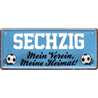 schilderkreis24 – Fußballschild Sechzig “Mein Verein, Meine Heimat!“ Deko Garage Artikel Sport Verein Geschenkidee Club Weihnachten Fußball Fan Liebhaber Begeisterte 28x12 cm