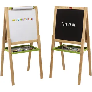 Jeujura Multifunktionales Holzbrett mit Zeichenfunktion und Magnetischer Schreibtafel