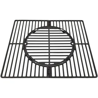 Guss Grillrost Set 44,5x51 cm Grillrost Rost in Rost System Gusseisen BBQ | BURI Grillplatte emailliert für Gasgrill, Holzkohlegrill und Elektrogrill, hitzebeständig und langlebig für Grillgenuss