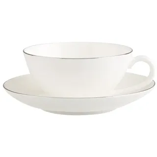 Villeroy & Boch Teetasse mit Untertasse 0,14 l Weiß 2 St.