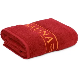 Moeve Saunatuch Frottanan Sauna, Rot, Textil, Uni, 80x200 cm, Oeko-Tex® Standard 100, saugfähig, strapazierfähig, angenehm weich, hochwertige Qualität, schadstoffgeprüft, Freizeit, Wellness, Saunatücher