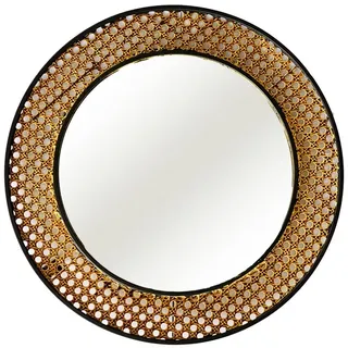 Mojawo Wandspiegel Ø40 cm Schwarz/Gold