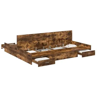 vidaXL Aufbewahrungsbettgestell 200 x 200 cm Brown