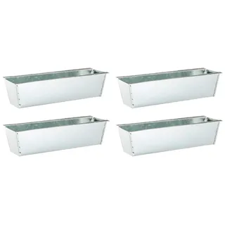 Meinposten Pflanzkästen für Palette Paletten Pflanzkasten Palettenbeet Blumenkasten Kästen (Zink Kästen, 4 Stück)