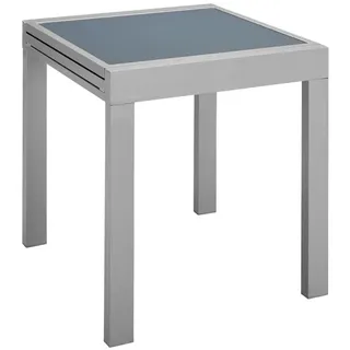 MERXX Gartentisch Lima, 65x65-130 cm, ausziehbar silberfarben